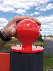 Aufsatzstück Kugel 80 mm pulverbeschichtet nach RAL 3020