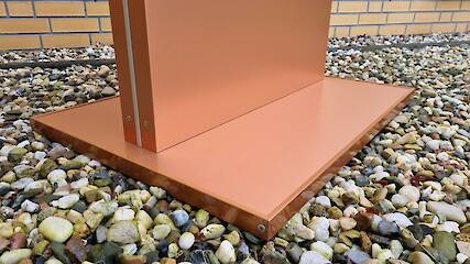 lackierter Standfuß aus Rahmen 60-32 passend zu Haubenpylon