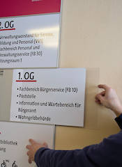 seitlicher Wechsel der Schildfläche